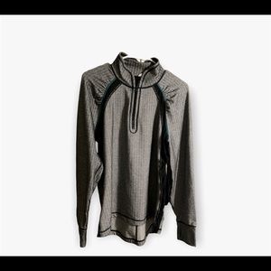 XL three-quarter zip pullover with mesh inserts on the back and sides.